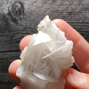 Stunning White Calcite Interlocking Blades Flower Crystals Thumbnail