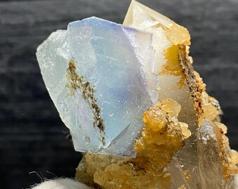 ヤオガンシアンブルーフローライトクリスタル（クォーツ入り）、中国