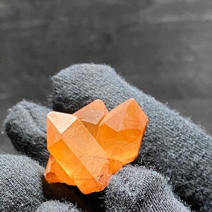 Orange Tangerine Quartz Hematite Crystal Cluster From Curvelo Brazil Mineral Specimen