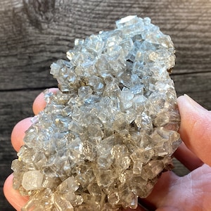 Columnar Calcite Crystal Clusters On Matrix | Hexagonal Clear Calcite Mineral Specimen From Fujian