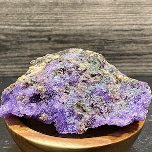 RARE Large Beautiful Gemmy Shiny Purple Lavender Coquimbite Crystals Mineral Specimen From Chile