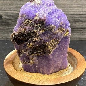 RARE Large Beautiful Gemmy Shiny Purple Lavender Coquimbite Crystals Mineral Specimen From Chile