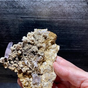 Beautiful Quartz Var Veracruz Amethyst Purple Crystal Cluster On Matrix Mineral Specimen