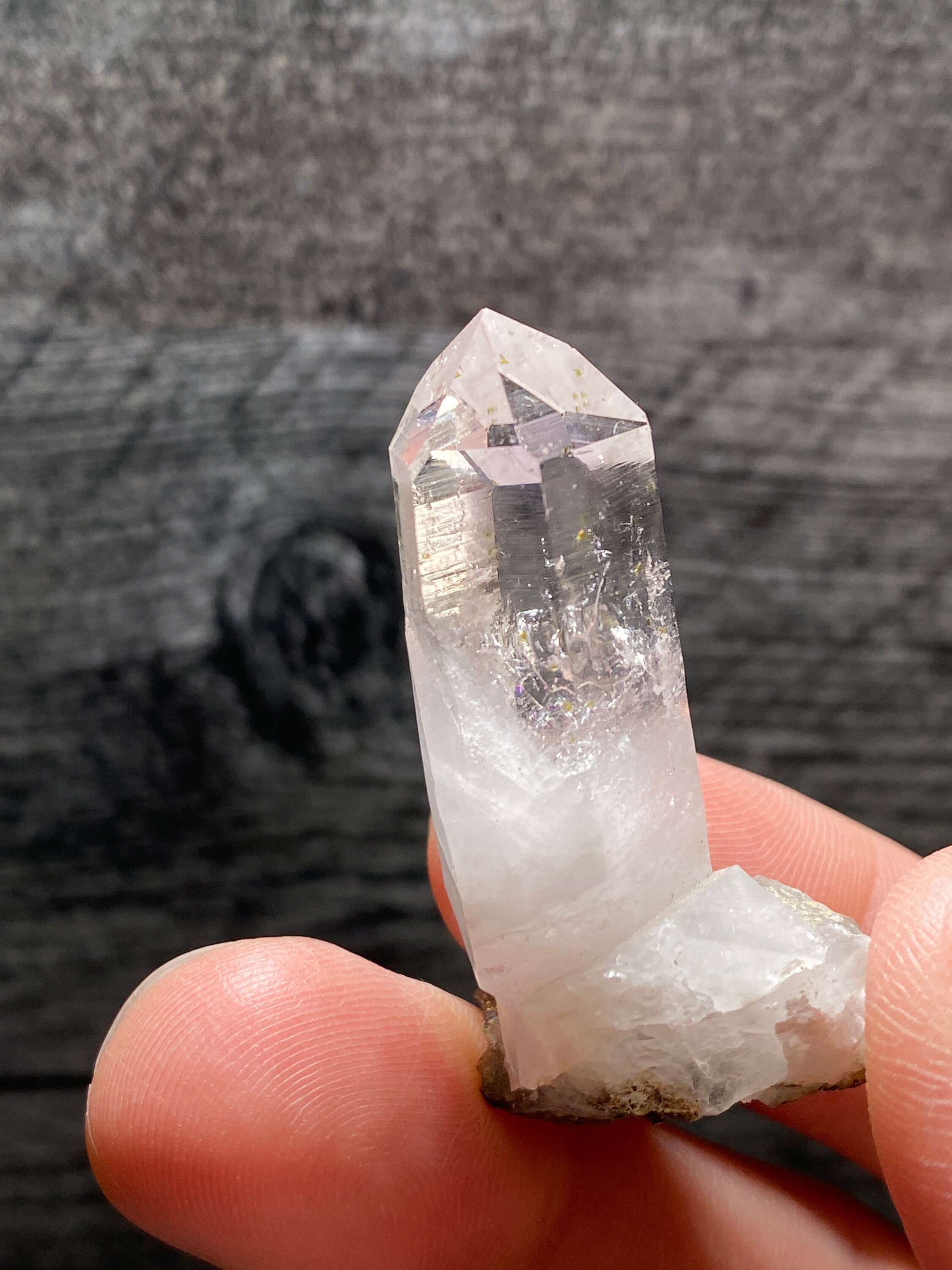 Beautiful Goboboseb Namibia Crystal Quartz Point With Smokey