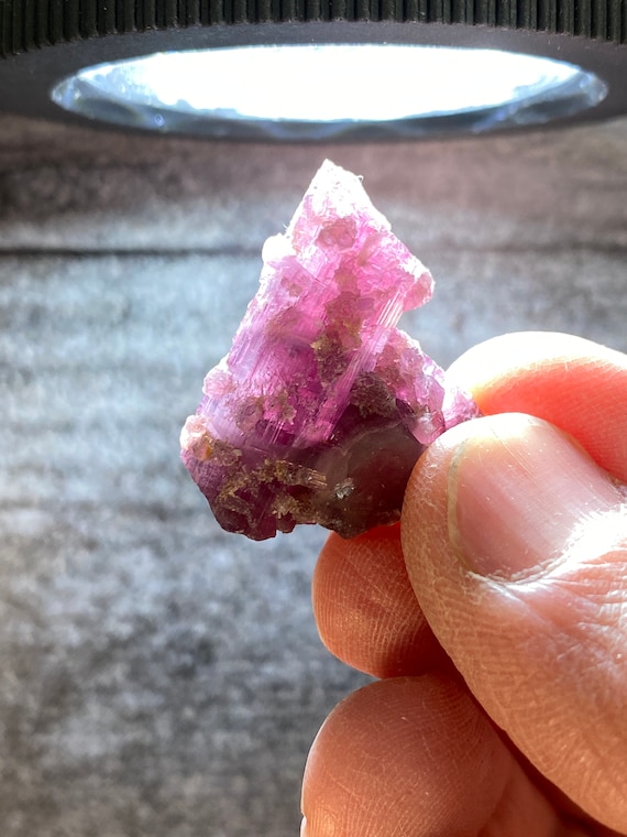 ルーべライト トルマリン　宝石鉱物標本 ルベライト トルマリン 宝石鉱物標本 トルマリン基質にレピドライトを