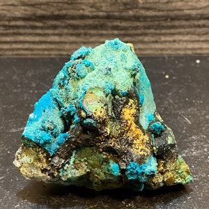 RARE Tentadora Mine  Quartz Crystal Covered In Amazing Chrysocolla Malachite Limonite Tenorite Mineral Specimen
