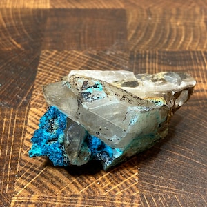 RARE Tentadora Mine  Quartz Crystal Covered In Amazing Chrysocolla Malachite Limonite Tenorite