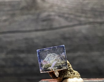 Amazing Beautiful YGX Yaogangxian Thumbnail Fluorite Water Clear Crystal With Jelly Like Phantom On Matrix Mineral Specimen