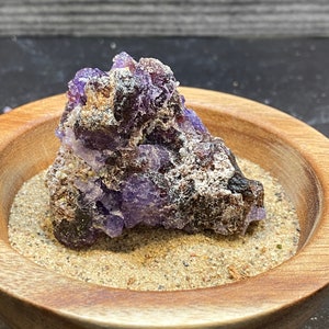 RARE Beautiful VERY Gemmy Glassy Shiny Purple Lavender Coquimbite Crystals Mineral