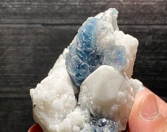 黄岡梁産ホワイトキャンドルクォーツとライトブルーフローライト