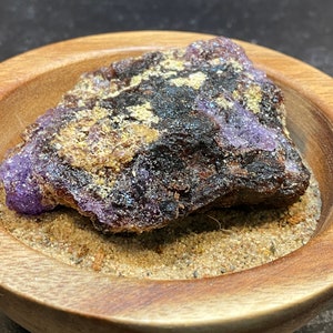 RARE Beautiful Gemmy Shiny Purple Lavender Coquimbite Crystals Mineral With Romerite