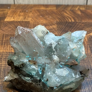 RARE Tentadora Mine  Quartz Crystal Covered In Amazing Chrysocolla Malachite Limonite Tenorite Mineral Specimen