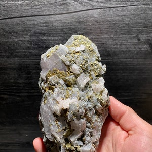 Beautiful Combo Specimen Of Calcite Matrix (Could be another mineral) With Pyrite Crystals Mineral Specimen