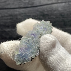 Beautiful YGX Yaogangxian Fluorite Crystal Cluster With Purple Phantom & Blue Hues Mineral Specimen Floater