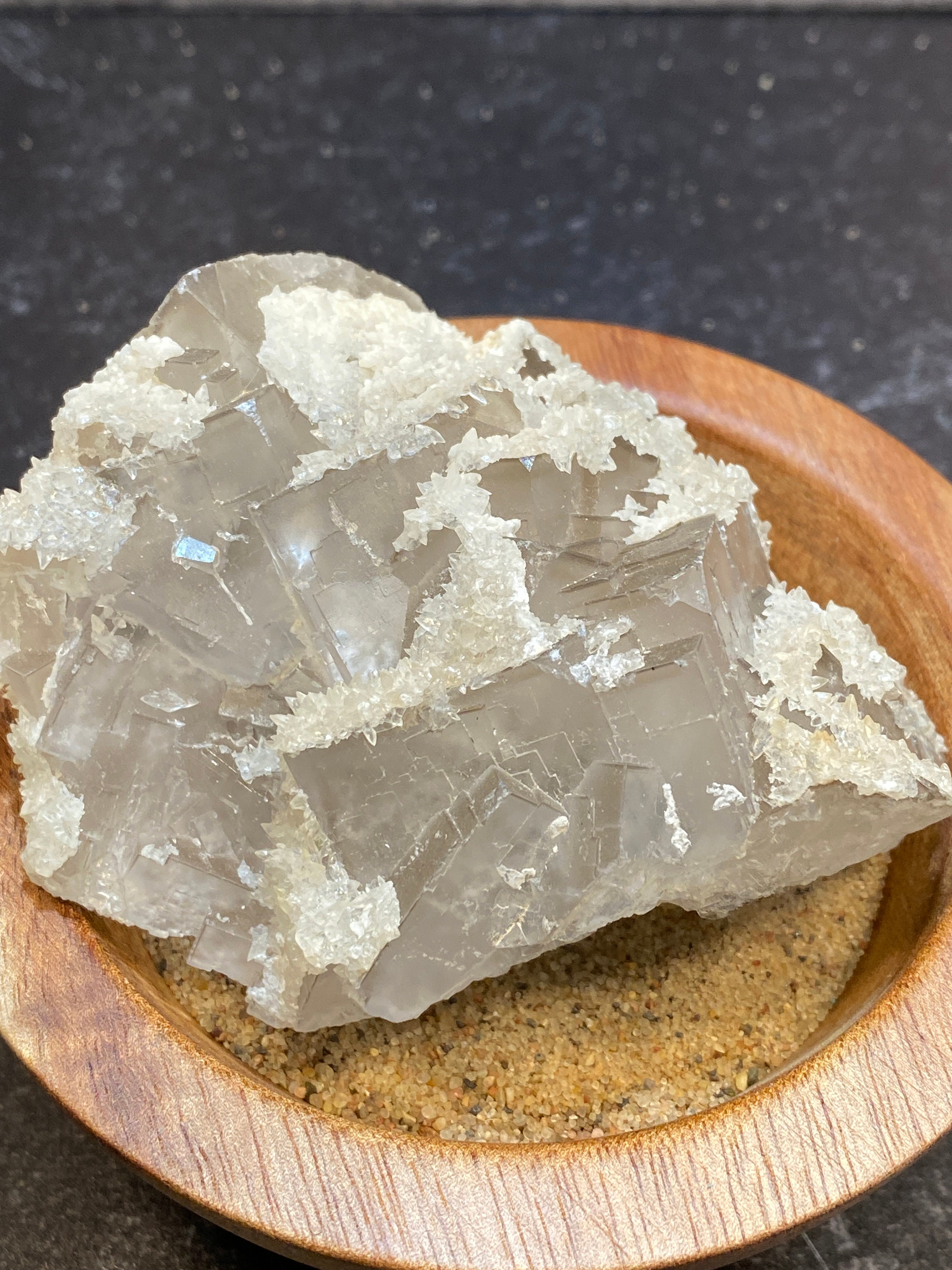 Very Nice White Colorless Clear Fluorite Crystals on Matrix With ...