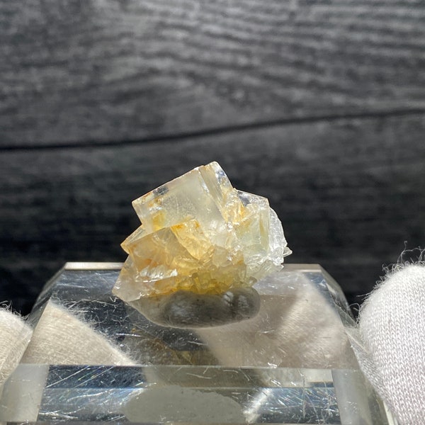 Thumbnail YGX YaoGangXian Clear Fluorite Crystals On Matrix Mineral Specimen