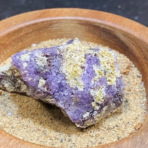 RARE Beautiful Gemmy Shiny Purple Lavender Coquimbite Crystals Mineral With Romerite and Copiapite