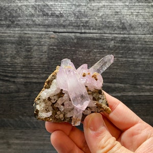 Beautiful Quartz Var Veracruz Amethyst Purple Crystal Cluster On Matrix Mineral Specimen