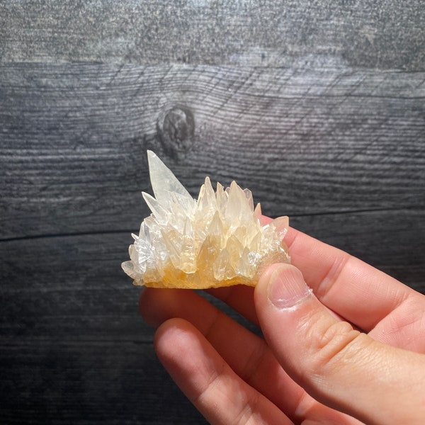 Beautiful Clusters Of Points Of DogTooth Feather Like Orange Yellow White Calcite Crystals Mineral Specimen  - Watch Video