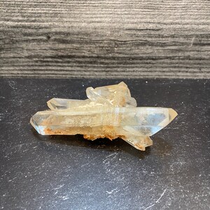 Beautiful Chlorite Included Shiny Quartz Cluster Crystals On Matrix