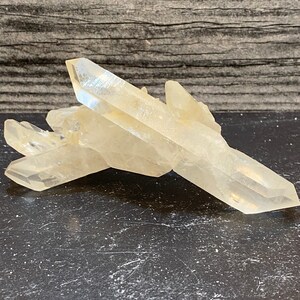 Beautiful Chlorite Included Shiny Quartz Cluster Crystals On Matrix