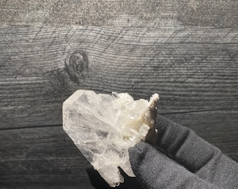 サムネイル 希少な安徽省産クリアクォーツ、紫アメジスト結晶鉱物標本