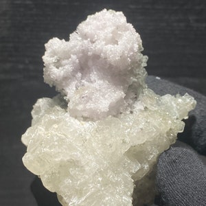Stunning Crystals of Clear Apophyllite From Hubei Daye On Matrix with Shiny Quartz Mineral Specimen - Look At Video