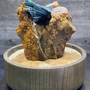 Large Amazing Rare Unique Green Vivianite Crystals On Basalt & Lime Matrix Unique Shape Mineral Specimen