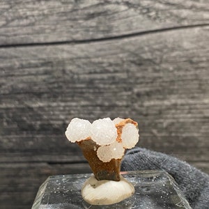 Thumbnail Botryoidal White Hemimorphite Crystal Clusters On Matrix Mineral Specimen From Guangxi Guangdong China