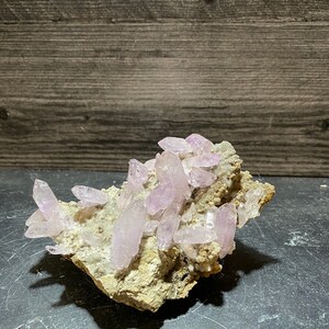 Beautiful Quartz Var Veracruz Amethyst Purple Crystal Cluster On Matrix Mineral Specimen