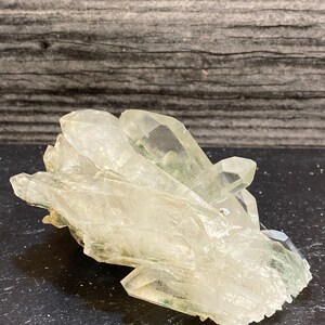 Beautiful Chlorite Included Shiny Quartz Cluster Crystals On Matrix