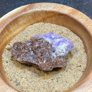 RARE Beautiful Shiny Purple Lavender Coquimbite Crystals Mineral With Romerite