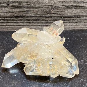 Beautiful Chlorite Included Shiny Quartz Cluster Crystals On Matrix