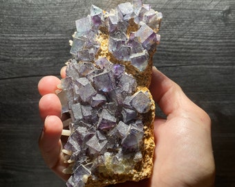 Aquablauer Fluorit & Quarz Kristall Cluster - Namibia Mineralprobe