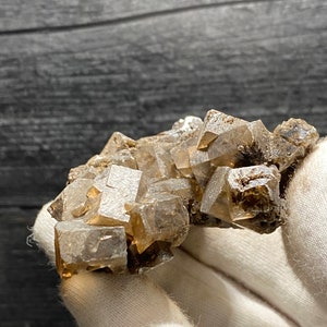 Rare Very Nice Columnar Hexagonal Calcite Shiny Crystal With Brown Aragonite & Pyrolusite Inclusions Etched Dissolution Mineral Specimen