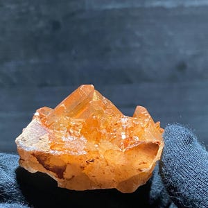Orange Tangerine Quartz Hematite Crystal Cluster From Curvelo Brazil Mineral Specimen