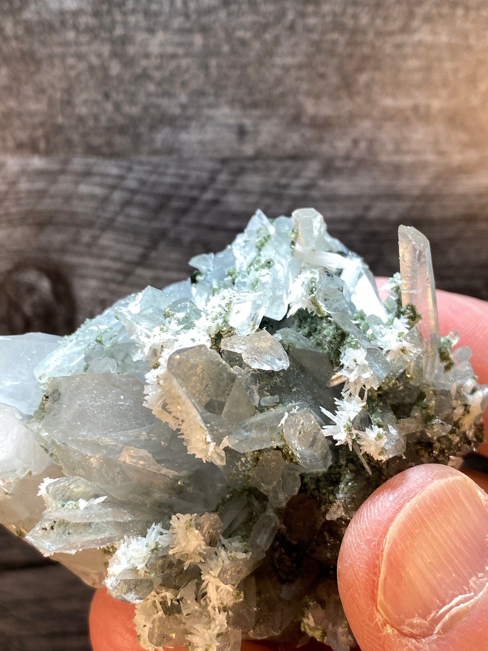 Beautiful Shiny Quartz Crystals Cluster With Calcite Snowflake Etsy UK