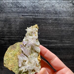 Beautiful Quartz Var Veracruz Amethyst Purple Crystal Cluster On Matrix Mineral Specimen