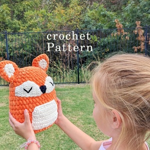 Plush Fox Pattern, Fox pillow, crochet pattern