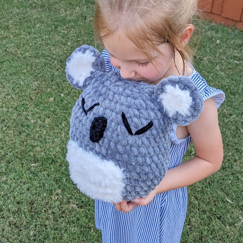 Koala Crochet Pattern, Koala Pillow, Low Sew Amigurumi Instructions
