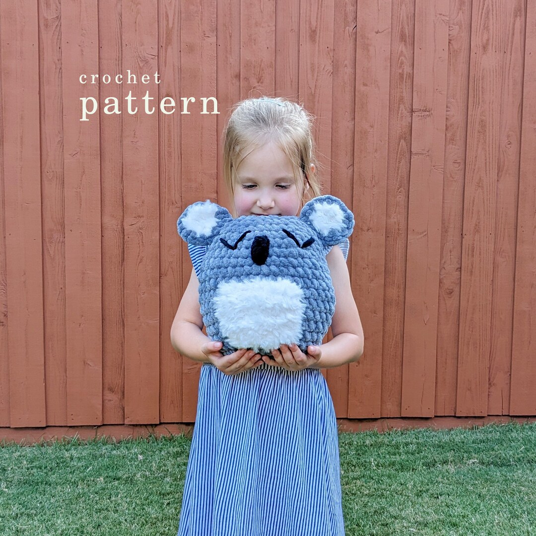 Koala Crochet Pattern, Koala Pillow, Low Sew Amigurumi Instructions