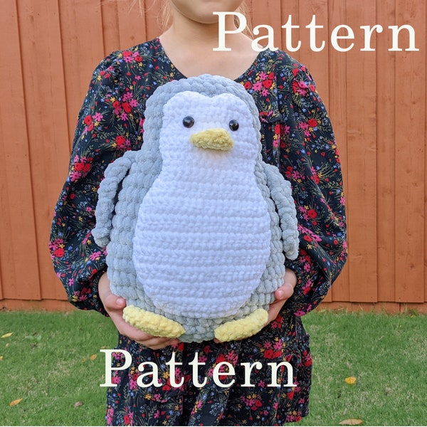 Pattern Penguin Toy, Christmas gift, Crochet Penguin Toy, Baby Gift, Amigurumi Penguin, Christmas decoration