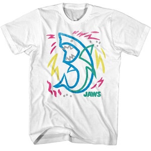 Jaws Men's T-Shirt Crayon Shark Big and Tall Shirts