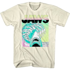Jaws Shirt Neon Splash Waves Men's T-Shirts