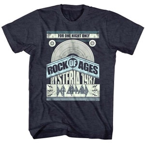 DEF LEPPARD Shirt Hysteria Rock of Ages 1987 Graphic Tees