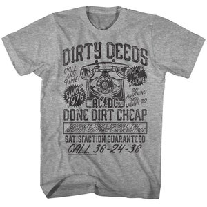 Dirty deeds done dirt cheap shirt clearance