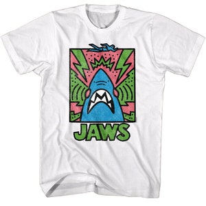 Jaws Men's Shirt Abstract Shark Attack Movie Tees