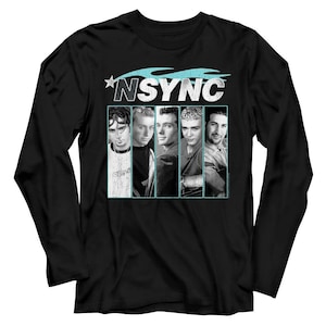 NSYNC Men&#39;s Long Sleeve Self Titled Album Poster Tees