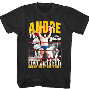 ANDRE The GIANT-shirt Heavyweight Champion of the World Vintage Tees