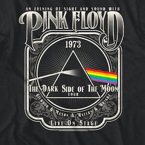 Pink Floyd Dark Side of the Moon Tour 1973 Shirt Vintage Rock Band Tee